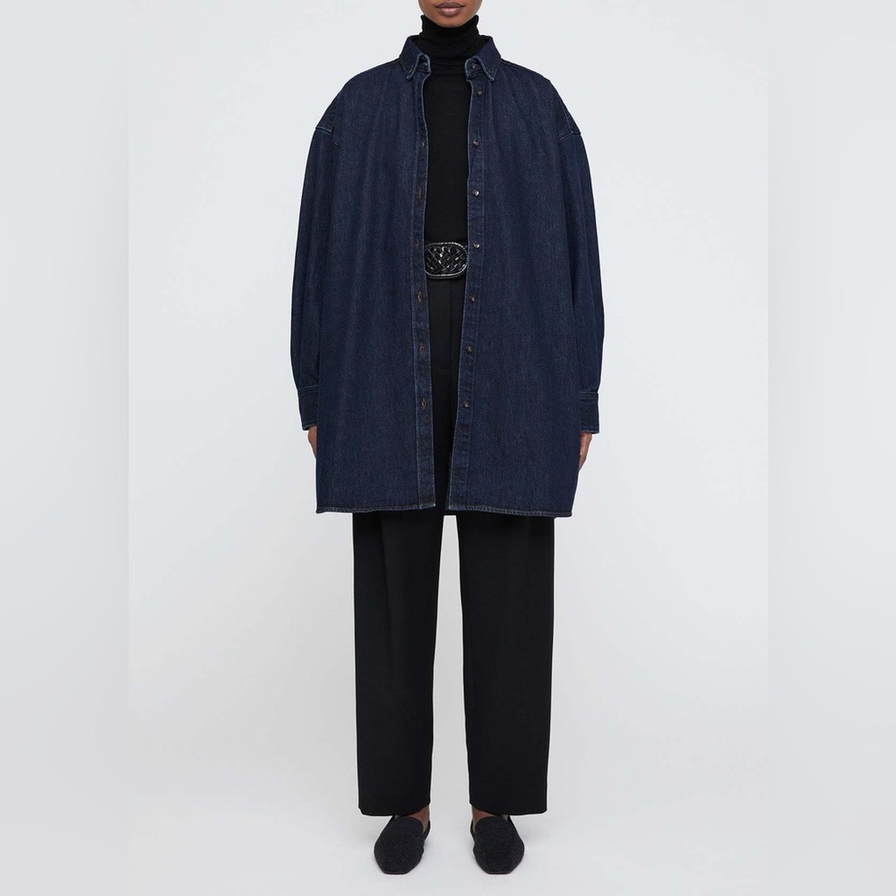 TOTEME Indigo Blue Denim Shirt Jacket